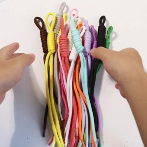 5pcs/lot Colorful Braided Lanyard Handmade Knot Nylon Rope Cord Thread Keychain For DIY Phone Chains Pendant Handbag Accessories