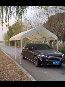 All-Weather Retractable Car Tent Outdoor Heavy Duty Waterproof Tent with Steel Stand for Outdoor Parking