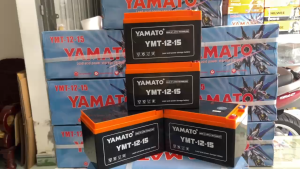 Bộ 04 bình ắc quy xe đạp điện YAMATO YMT-12-15 (12V - 15Ah) hàng chính hãng dung lượng cao độ bền cao