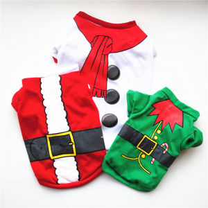 Baju natal anjing dan baju natal kucing kostum natal santa kaos natal hewan
