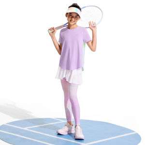 moodytiger | Girls Short Sleeve Quick-drying T-Shirt for Summer Sports
