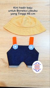 Baju Labubu Labu Outfit Overall Hoodie Tinggi 45 cm
