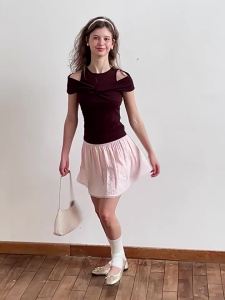 Áo Thun Ngắn Tay Thiết Kế Giả Hai Mảnh