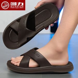 Warrior Mens Thong Slippers Soft Bottom Beach Sandals Anti-Slip Wear-Resistant Summer Casual EVA Slippers for Outdoor Use
