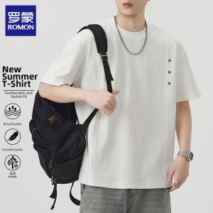 ROMON | Causal Loose Short Sleeve T-shirt