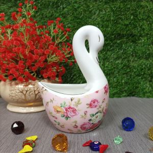 tempat Sendok Angsa Mewah Shabby Chic Dessert Spoon Fork Holder dekorasi rumah hanbag