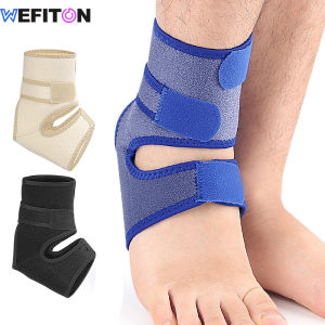 Ankle Brace with Silicone Heel Pad – Adjustable Compression Sleeve for Plantar Fasciitis – Breathable Support Wrap for Men Women