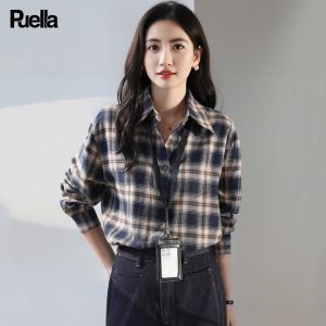 puella | Cozy Loose Plaid Flannel Shirt Fall