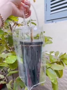 Túi nhựa trong suốt đựng ly giữ nhiệt mỹ phẩm quà tặng xinh xắn