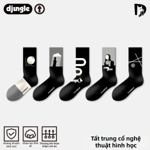 djungle | Vớ Mid Calf Thiết Kế Hình Học Sáng Tạo
