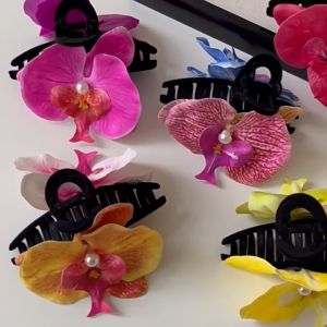 กิ๊บติดผมมอดกล้วยไม้จำลองบรรยากาศความรู้สึกคลิปก้ามผมขนาดใหญ่กิ๊บติดผมระดับไฮเอนด์ ACFUNY