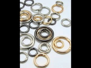 10Pcs Spring O Rings Alloy Round Clips 35mm Snap Buckle Clasp Rings Keyring Hook for Keychains Bags