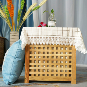 Japanese Ins Style Solid Wood Sofa Side Table Economical Living Room Coffee Table Small Apartment Bed & Breakfast Storage Log Bedside Table