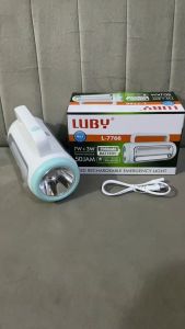 Luby Lampu Emergency Senter LED Super Terang L 7766 7W +3W Rechargeable Tahan Hingga 50 Jam