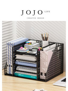 Mr. Grocerys Office Desk File Organizer Holiday Storage Rack Metal Document Holder Business Supplies Storage Box