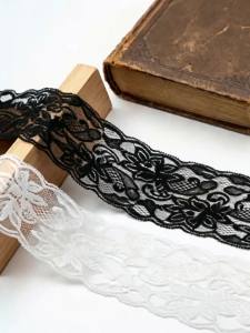 (3 Meters/roll)80mm Wide Elastic Lace Diy Fabric Dress with Design Girl Style