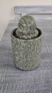 ชุดหินหมุนมงคลสีเขียวผลิตจากหินอ่อนแท้ - ชุดหินหมุนมงคลสีเขียว