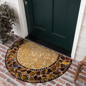VIKAMA Entrance Door Mat Retro Stone-patterned Floor Mat Dust-proof and Anti-slip Entrance Carpet Welcome Floor Mat