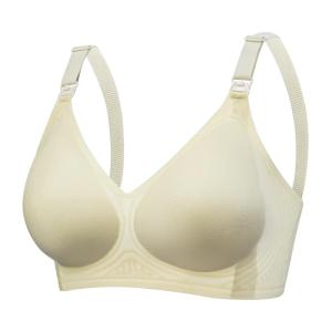 Miiow | Maternity Nursing Underwear Womens Anti-Sagging Gathered Summer Thin Bra Large Size Big Chest Summer Thin Nursing Bra