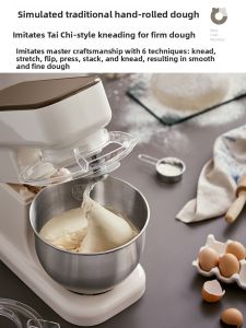 Bear | Home Use Large Capacity Multi-Function Dough Mixer Automatic Cream Whipping Stirrer