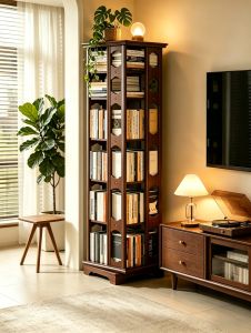 SAMEDREAM | 360 Rotatable Space-Saving Corner Bookshelf