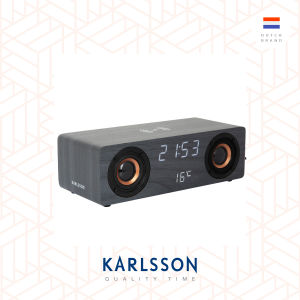 Karlsson Alarm clock Classic BT speaker MPF w. phone charger black