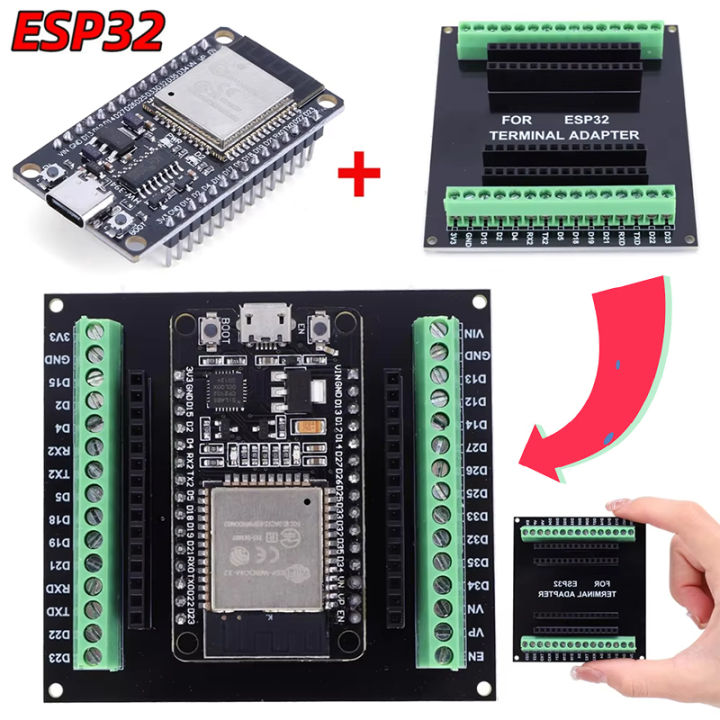 ESP32 WROOM-32 Ban Phát Triển 2 Nhân WiFi Bluetooth Type-C Micro USB Tiêu Thụ Điện Năng Cực Thấp 30 Pin Không Dây BT Mô Đun