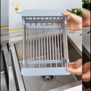 Kệ Gác Bồn Rửa Chén Bát Đựng Đồ Đa Năng Giá Rổ Gác Chậu Rửa Chén Điều Chỉnh Độ Dài Đựng Thực Phẩm