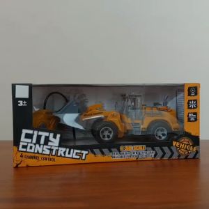 Mainan Mobil Remot Kontrol RC Truk Alat Berat Buldoser Track Loader Lampu LED