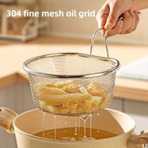 304 stainless steel colander kitchen Lo mein strainer deep frying basket chafing dish versatile cooking utensil