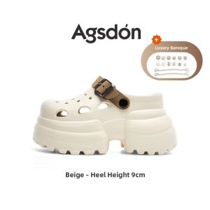 Agsdon | Hole Design Anti-Slip Thick Sole Beach Sandals