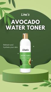 LINA’s Avocado Water Toner (250 ml) – Hydrating Nourishing & Pore Refining Facial Toner