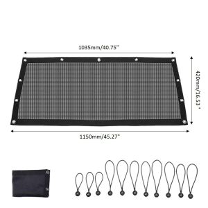 Soft Mesh Shade Net UTV Rear Window Net Sunshade Cover For Polaris RZR 570 800 1000 900 RZR XP Turbo 2015-2022