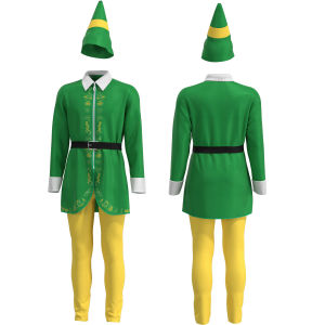 Ryn studio parent-child christmas costume halloween costume adult christmas elf green costume cosplay old man festival