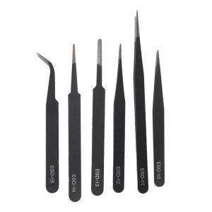 Industrial Repair Tweezers Precision Tweezers Set Anti Static 6Pcs/Set for Watch Jewelry Mobile Phone Electronics