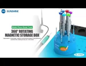 RAK TEMPAT PENYIMPANAN OBENG PINSET  - STORAGE BOX MAGNETIC 360 ROTATING RELIFE RL-078A