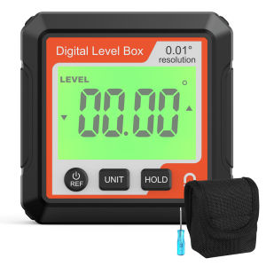 Digital Angle Finder Backlit LCD Portable Digital Angle Gauge Magnetic Protractor Inclinometer Level Box for Carpentry Building