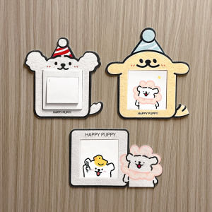 Miếng Dán Công Tắc Hình Chú Chó Dễ Thương Miếng Dán Tường Viền Bao Phủ Ổ Cắm Trang Trí Không Làm Hỏng Tường Hình Vật Nuôi