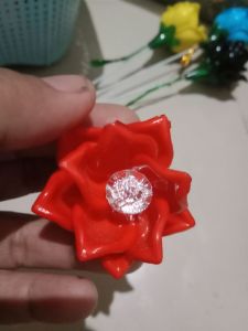 bunga hias mawar akrilik