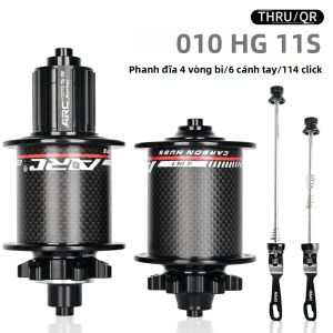 Đùm Xe Đạp Leo Núi ARC MTB Bằng Sợi Carbon 4 Bạc Đạn Kín 6 Chấu 114 Click Cho HG 8 9 10 11 Sram XD MS 12 Tốc Độ Trước & Sau
