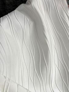 Vải Thêu Sọc Không Đều Màu Be Nhạt Cao Cấp Cho Váy Và Mũ Thiết Kế Quần Áo Vải Nỉ DIY Vải Thêu Nổi Vải Sợi Tổng Hợp