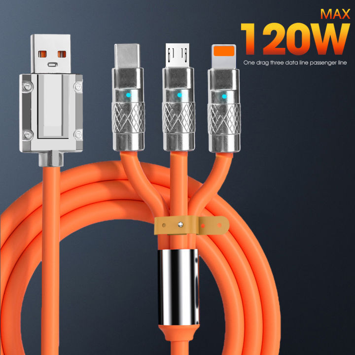 In 120W 6A Fast Charging Type C Cable Micro USB for iPhone