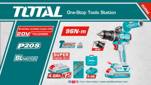 TOTAL Brushless cordless impact drill TIDLI209689