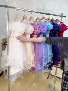 Váy Dự Tiệc Hoa Hồng Cho Bé Gái Trang Phục Công Chúa Bằng Vải Tuyn Cho Trẻ Em - Đám Cưới Sinh Nhật Lễ Tốt Nghiệp Cuộc Thi Phù Dâu Áo Choàng Bóng Cổ Chữ O Dễ Thương Không Tay