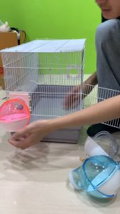 ห้องน้ำหนู ของเล่นแฮมเตอร์ Hamster House ขนาด 11x12x12 CM 2 สี ฟ้า ชมพู
