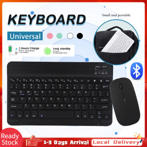 10 inch Wireless Bluetooth Keyboard Wireless Mouse Set for Windows Laptop Phone Ultra-Thin MinI Silent Universal Wireless Keyboard Bluetooth Mouse