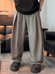 Quần Dài Vải Lanh Rộng Rãi Mùa Hè Mỏng Phong Cách Mỹ Thường Ngày Chống Nhăn Cho Nam Quần Dài Ống Rộng Thoải Mái Thoáng Khí
