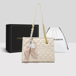 Womens Large Capacity Commuter Bag Single Shoulder Tote Bag Diamond Grid Chain Underarm Bag Fashionable Casual Handbag