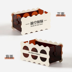 Mandelda Luxury Acrylic Tissue Box Holder Creative Storage Drawer for Living Room Bathroom Home Decor High End Version