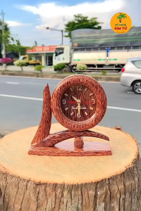 [TẶNG KÈM PIN] Đồng Hồ Gỗ Dừa Để Bàn Thiết Kế Nhánh Cây Sáng Tạo Trang Trí Phòng Làm Việc Quà Tặng Sang Trọng - KIM TỨ